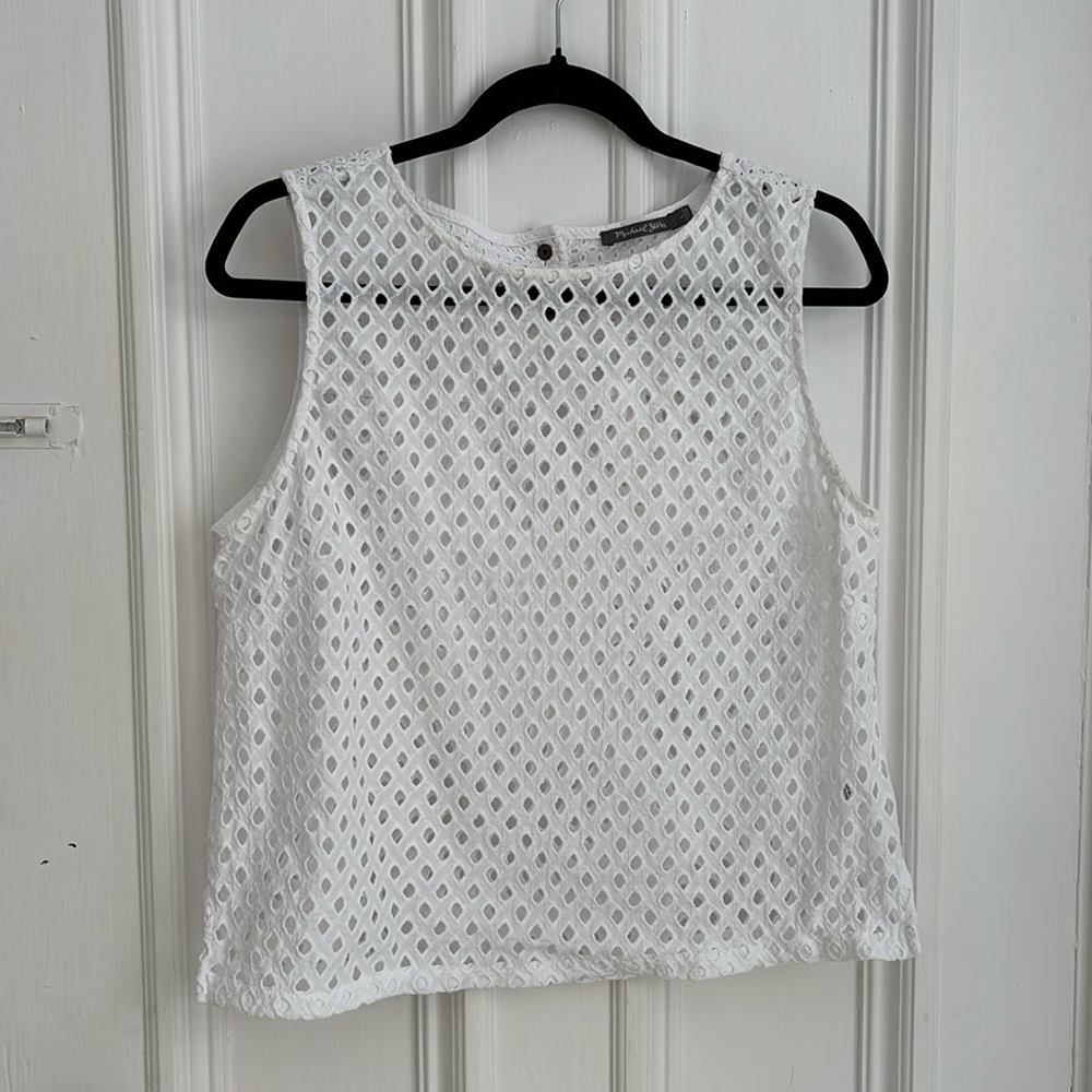 Michael Stars Wide Mesh Eyelet Tank